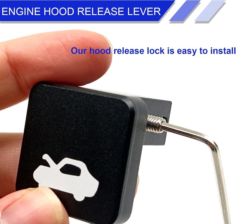 NOTISH Hood Latch, Hood Release Handle, Aluminum Alloy Repair Kit, Heavy Duty Billet Aluminum, Hood Latch Release Cable Repair Kit, Kit for Civic 1996-2011 CR-V 1997-2006 Element 2003-2011 (Black) - Image 5